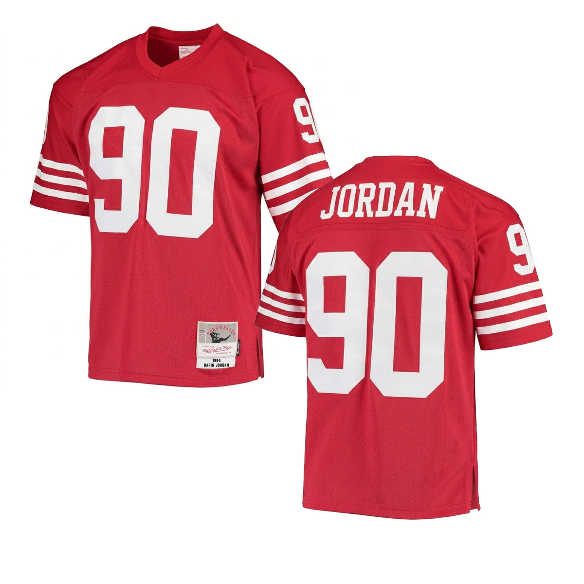 San Francisco 49ers Darin Jordan 1994 Throwback Football Jersey | RTJ1102
