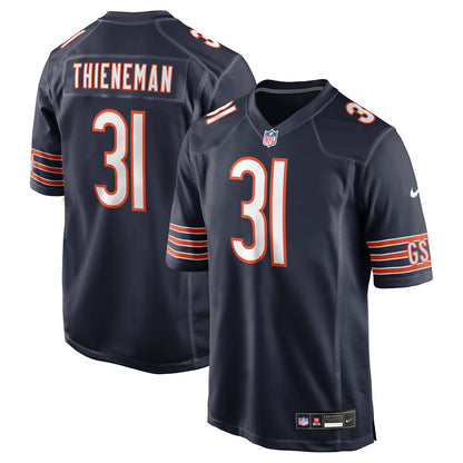 Dillon Thieneman Navy Chicago Bears 2026 NFL Draft First Round Pick No. 25 Team Game Jersey | RTJ1102