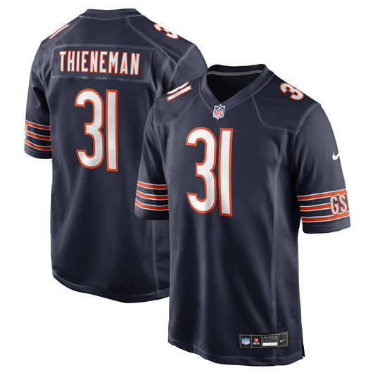 Dillon Thieneman Navy Chicago Bears 2026 NFL Draft First Round Pick No. 25 Team Game Jersey | RTJ1102