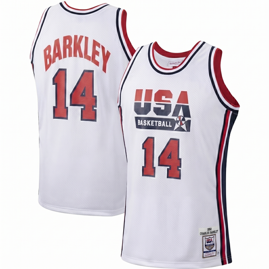 Charles Barkley 14 USA Olympics 1992 Dream Team Basketball Jersey retro stitched fan jersey RTJ1003 image 1