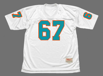 Miami Dolphins Bob Kuechenberg 1972 Throwback Football Jersey product image