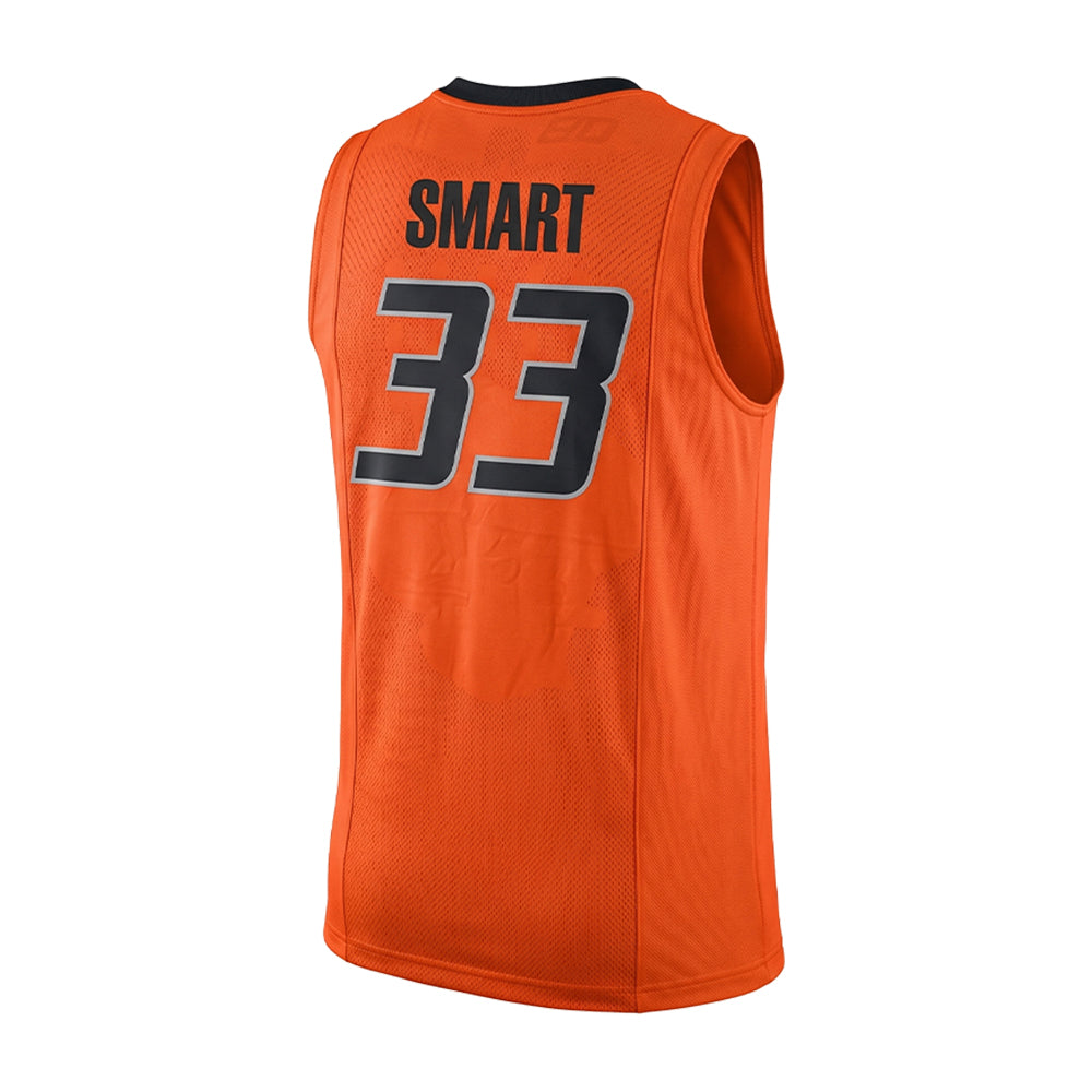 Oklahoma State Cowboys 33 Marcus Smart College Basketball Jersey Orange retro stitched fan jersey RTJ8485 image 3