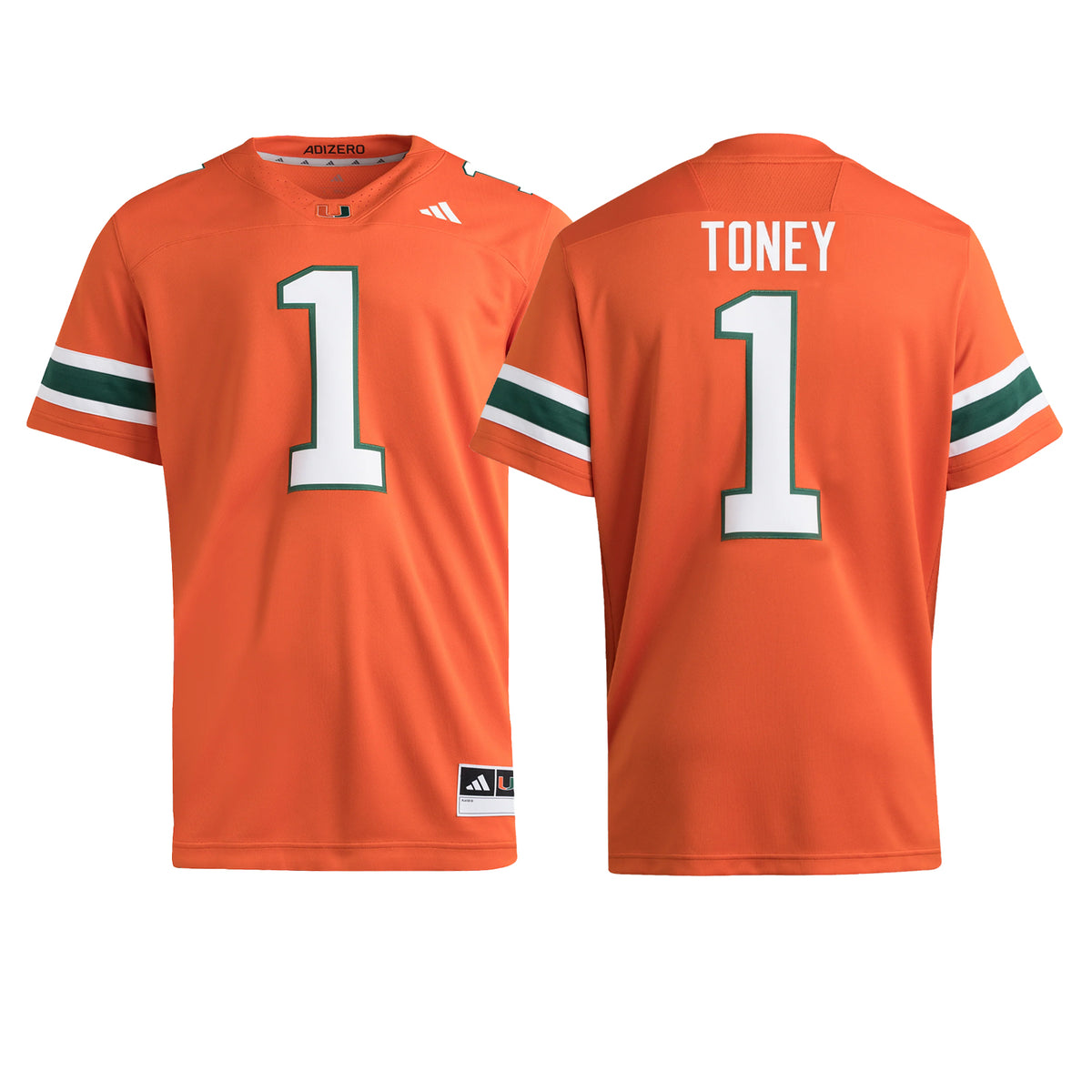 Miami Hurricanes Malachi Toney #1 Orange Jersey