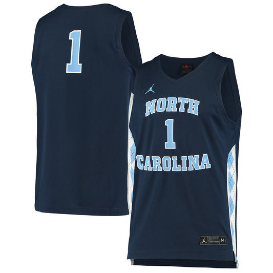 North Carolina Tar Heels Replica Navy Basketball Jersey | RTJ13955