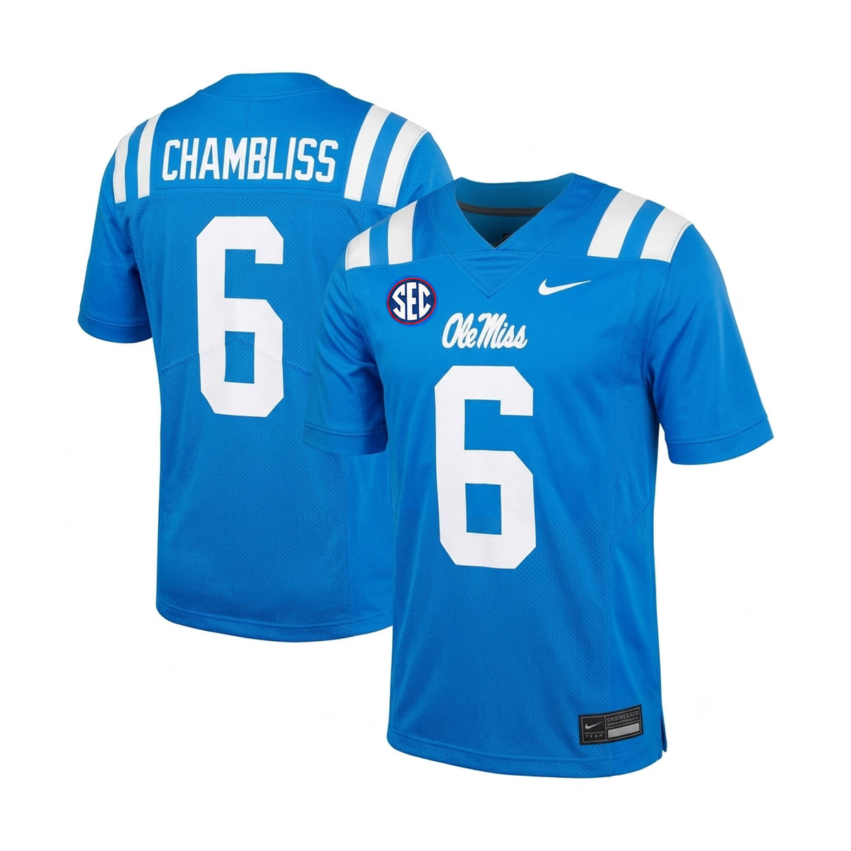 Ole Miss Rebels Trinidad Chambliss #6 Football Blue Jersey | RTJ14546