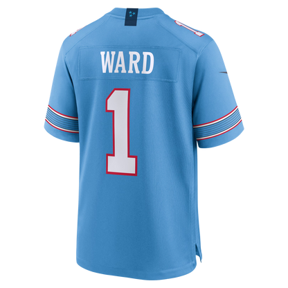 Cameron Ward #1 Tennessee Titans Light Blue Game Jersey | Football Fan Jersey