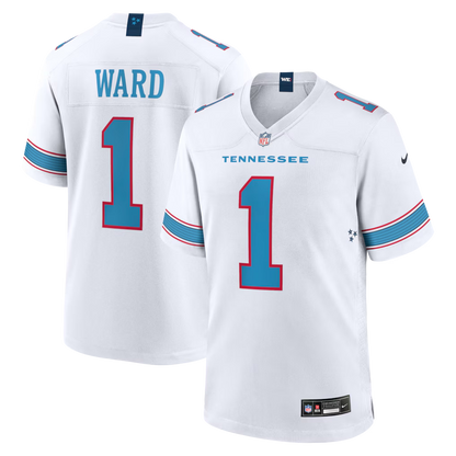 Cameron Ward #1 Tennessee Titans White Game Jersey | Football Fan Jersey