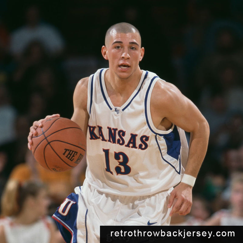 Kansas Jayhawks Jeff Boschee Vintage White Basketball Jersey product image