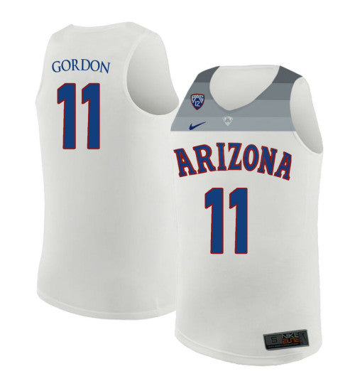 Arizona Wildcats 11 Aaron Gordon College Basketball Jersey White 223 retro stitched fan jersey RTJ12426 image 1