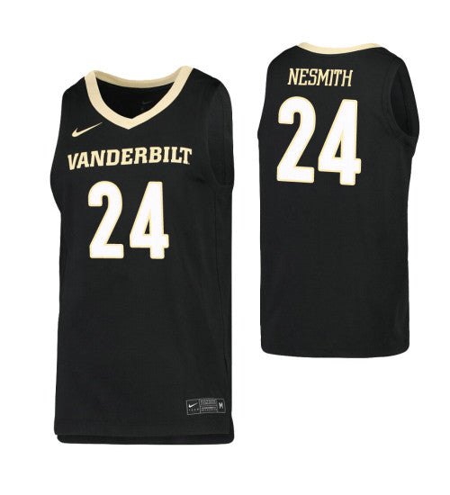 Vanderbilt Commodores 24 Aaron Nesmith Black College Basketball Jersey retro stitched fan jersey RTJ7301 image 1