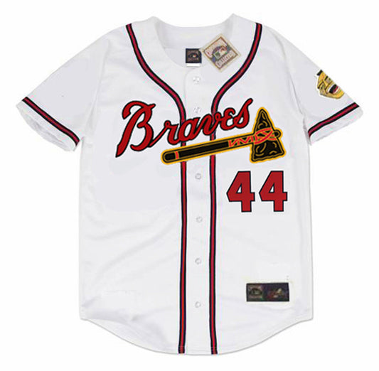 HA MB 1957 Home Throwback Baseball Stitched Jersey, Vintage Baseball Jersey, Retro Sewn Jersey