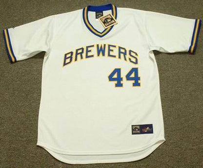 Hank Aaron Milwaukee Brewers 1975 Baseball jersey retro stitched fan gear RTJ00774