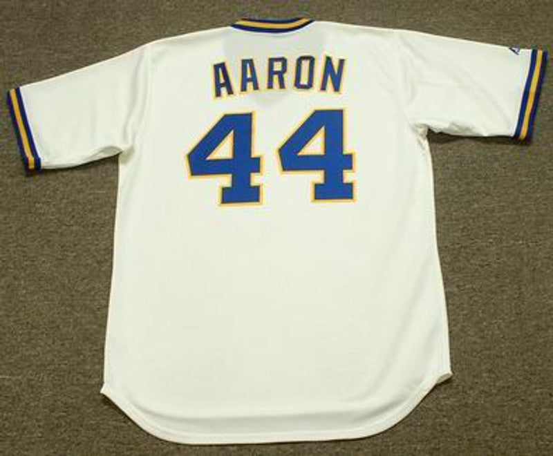 Hank Aaron Milwaukee Brewers 1975 Baseball jersey retro stitched fan gear RTJ00774
