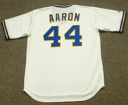 Hank Aaron Milwaukee Brewers 1975 Baseball jersey retro stitched fan gear RTJ00774