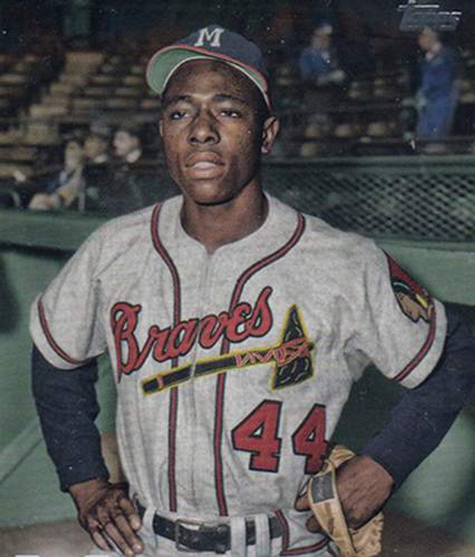 Hank Aaron Milwaukee Braves 1955 Baseball jersey retro stitched fan gear RTJ00778