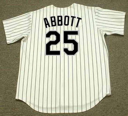 Jim Abbott Chicago White Sox 1998 Baseball jersey retro stitched fan gear RTJ00583