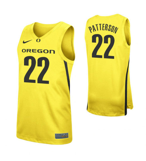 Oregon Ducks 22 Addison Patterson Yellow College Basketball Jersey retro stitched fan jersey RTJ2617 image 1