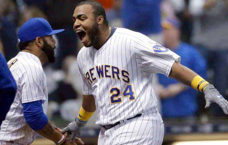 Jesus Aguilar Milwaukee Brewers Baseball jersey retro stitched fan gear RTJ00593