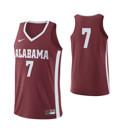 Alabama Crimson Tide 7 College Basketball Jersey Crimson retro stitched fan jersey RTJ12578 image 1