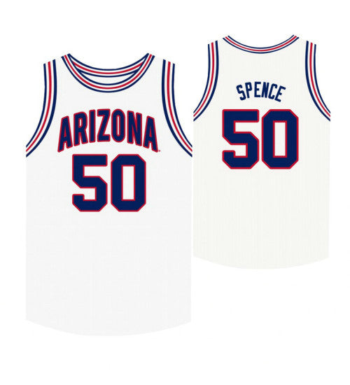 Arizona Wildcats Alec Spence College Basketball Jersey White retro stitched fan jersey RTJ12294 image 1