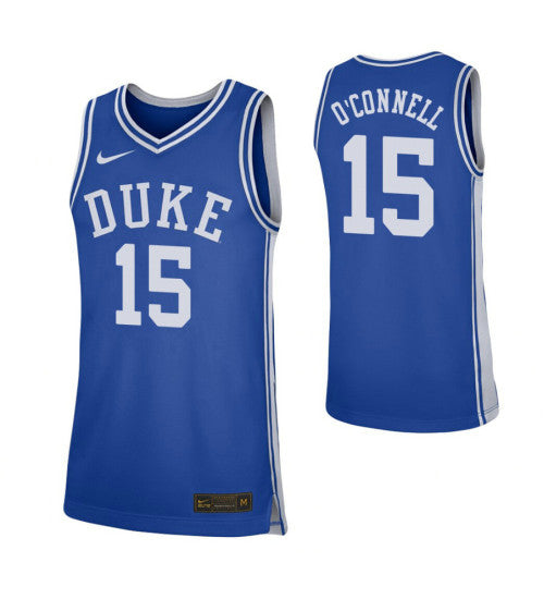 Alex Oconnell College Basketball Jersey Royal Duke Blue Devils retro stitched fan jersey RTJ12569 image 1