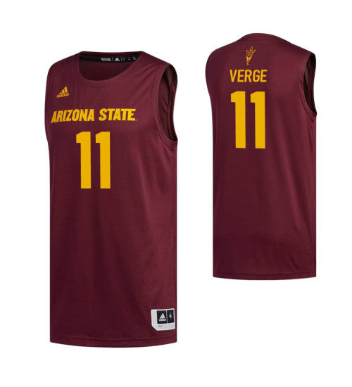 Arizona State Sun Devils 11 Alonzo Verge Maroon College Basketball Jersey retro stitched fan jersey RTJ6627 image 1