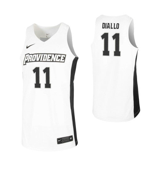 Providence Friars 11 Alpha Diallo White College Basketball Jersey retro stitched fan jersey RTJ2492 image 1
