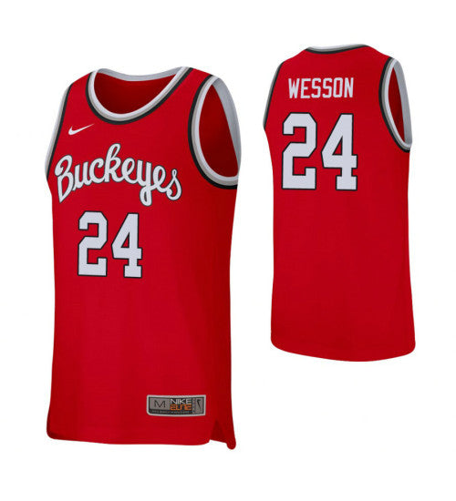 Andre Wesson College Basketball Jersey Scarlet Ohio State Buckeyes retro stitched fan jersey RTJ12560 image 1
