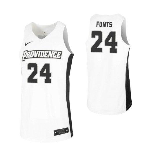 Andrew Fonts College Basketball Jersey White Providence Friars retro stitched fan jersey RTJ6650 image 1