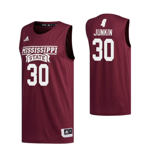 Mississippi State Bulldogs 30 Andrew Junkin College Basketball Jersey Maroon 9204 retro stitched fan jersey RTJ3445