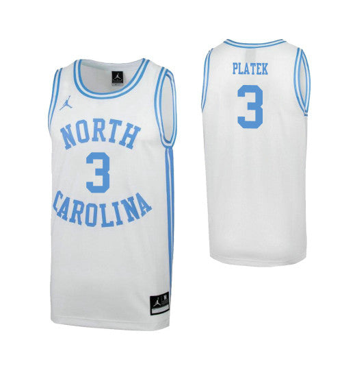 North Carolina Tar Heels Andrew Platek Special College Basketball Jersey White retro stitched fan jersey RTJ3043 image