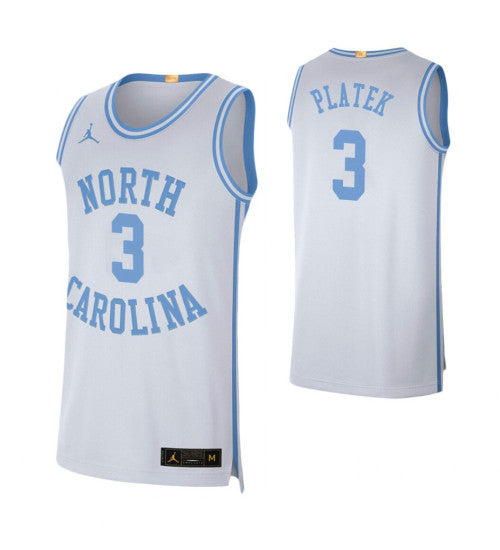 North Carolina Tar Heels 3 Andrew Platek White College Basketball Jersey retro stitched fan jersey RTJ8950 image 1