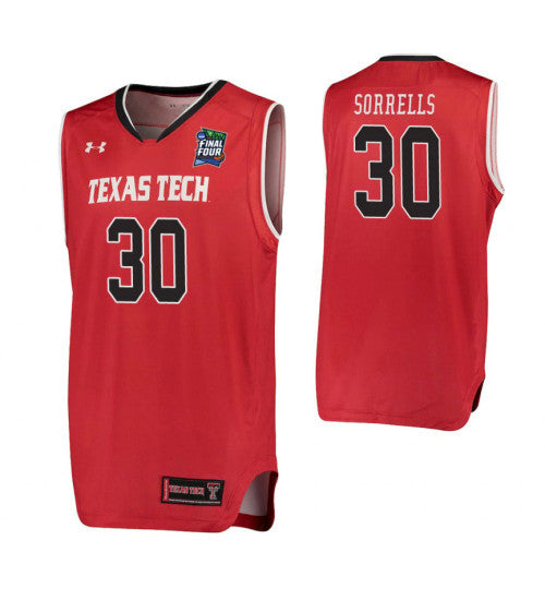 Andrew Sorrells Texas Tech Red Raiders Red Final Four College Basketball Jersey retro stitched fan jersey RTJ6647