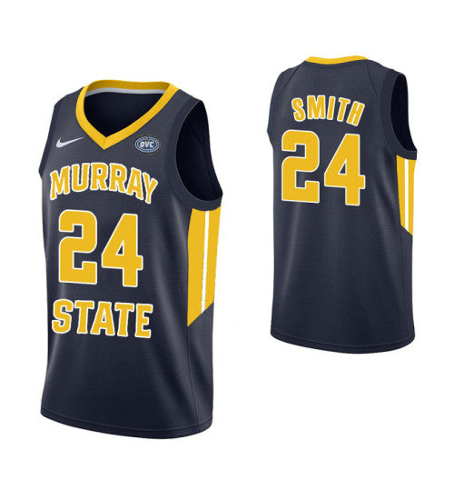 Murray State Racers 24 Anthony Smith College Basketball Jersey Navy retro stitched fan jersey RTJ9193 image 1