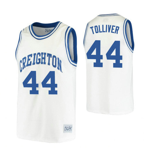 Creighton Bluejays 44 Anthony Tolliver Alumni College Basketball Jersey White retro stitched fan jersey RTJ5882 image 1