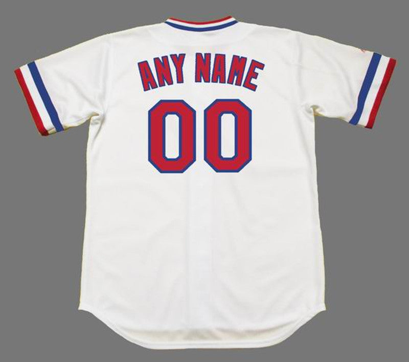 TR TR 1980s Cooperstown Home Custom Name Number Stitched Jersey, Vintage Baseball Jersey, Retro Sewn Jersey