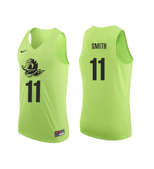 Oregon Ducks 11 Keith Smith College Basketball Jersey Apple Green retro stitched fan jersey RTJ8432 image 1