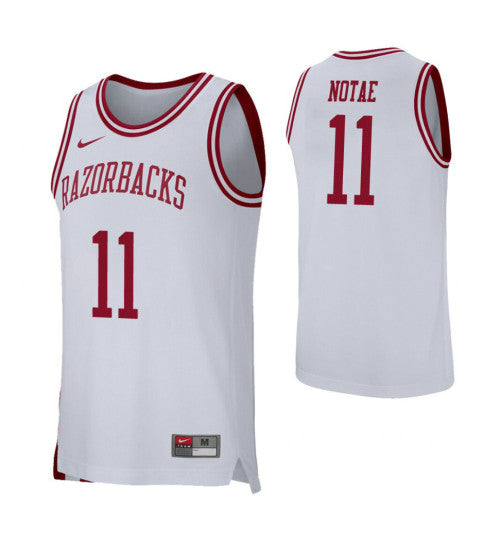 Arkansas Razorbacks Retro Jd Notae College Basketball Jersey White retro stitched fan jersey RTJ6345 image 1