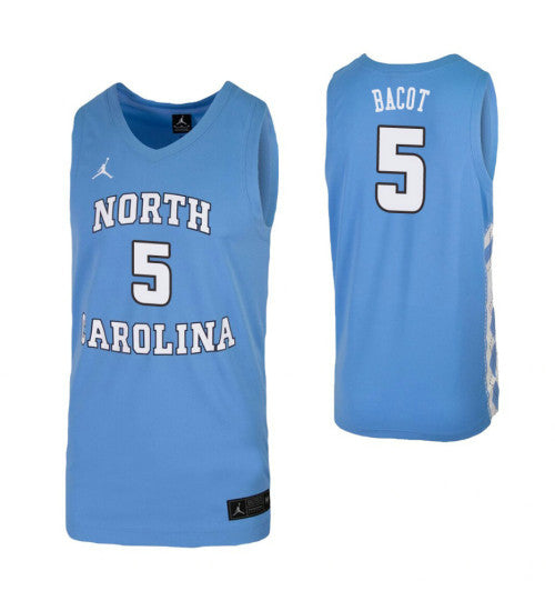 Armando Bacot College Basketball Jersey Carolina Blue North Carolina Tar Heels retro stitched fan jersey RTJ6342 image