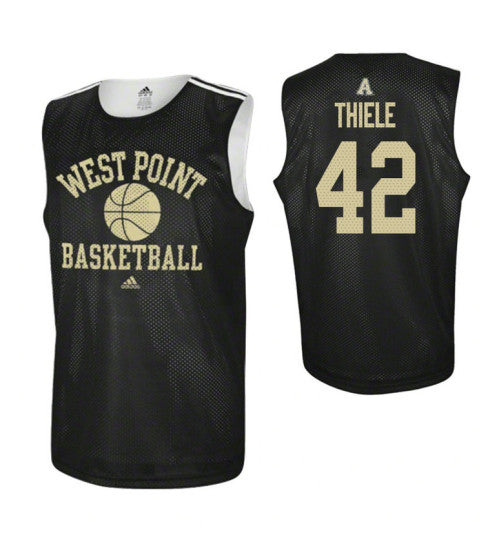 Army Black Knights 42 Brendan Thiele Practice College Basketball Jersey Black retro stitched fan jersey RTJ6321 image 1