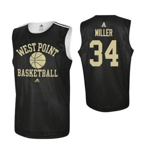 Army Black Knights 34 John Miller Practice College Basketball Jersey Black retro stitched fan jersey RTJ12224 image 1