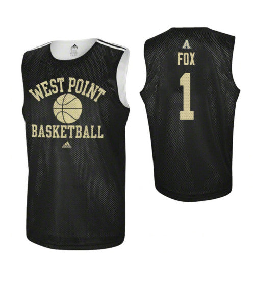 Army Black Knights 1 Jordan Fox Practice College Basketball Jersey Black retro stitched fan jersey RTJ6337 image 1
