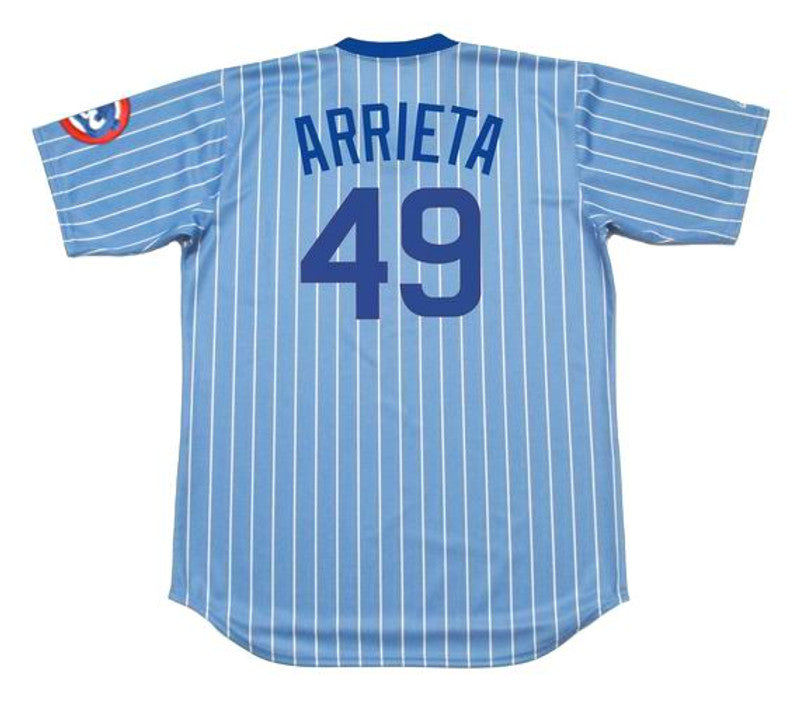 Jake Arrieta Chicago Cubs 1980s Baseball jersey retro stitched fan gear RTJ00672