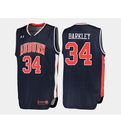 Auburn Tigers 34 Charles Barkley Navy Road College Basketball Jersey retro stitched fan jersey RTJ12201 image 1