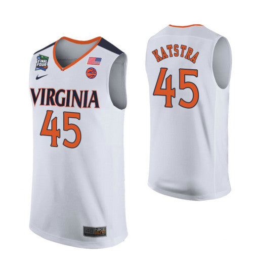 Austin Katstra Virginia Cavaliers White Final Four College Basketball Jersey retro stitched fan jersey RTJ6291 image 1