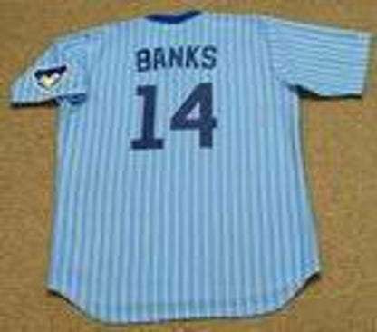 Ernie Banks Chicago Cubs Baseball jersey retro stitched fan gear RTJ00996