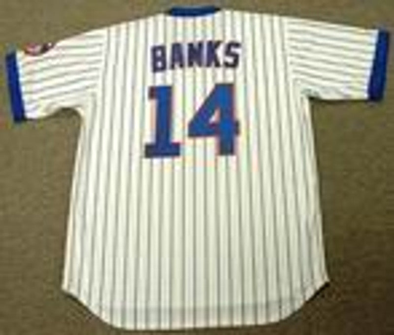 Ernie Banks Chicago Cubs Baseball jersey retro stitched fan gear RTJ00995