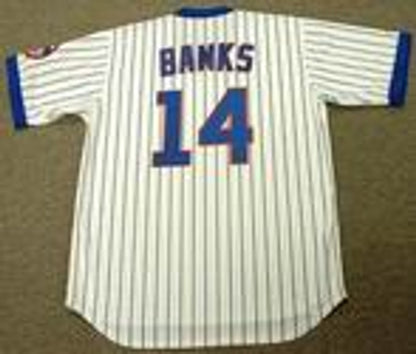 Ernie Banks Chicago Cubs Baseball jersey retro stitched fan gear RTJ00995