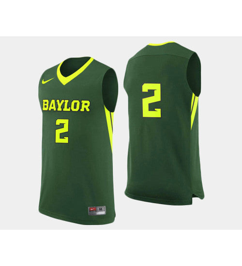 Baylor Bears 2 Rico Gathers Green Road College Basketball Jersey retro stitched fan jersey RTJ6280 image 1