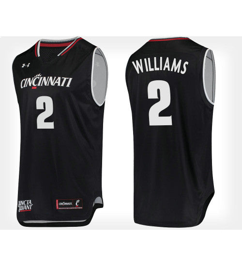 Cincinnati Bearcats 2 Keith Williams Blue Home College Basketball Jersey retro stitched fan jersey RTJ6024 image 1